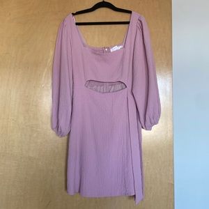 ASTR The Label Center Cutout Wrap Skirt Mini Dress